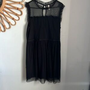 Xhilaration Target Black Midi Sleeveless Pleated Cocktail Dress
